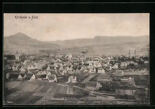 AK Kirchheim u. Teck, Ortsansicht aus der Vogelschau