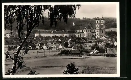AK Ottobeuren, Ortsansicht von Feldern aus