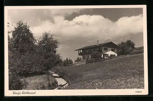 AK Untertiefenbach / Sonthofen, Hotel - Pension Haus Roland