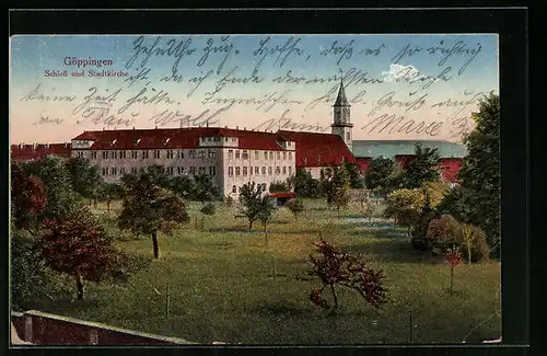 AK Göppingen, Schloss und Stadtkirche