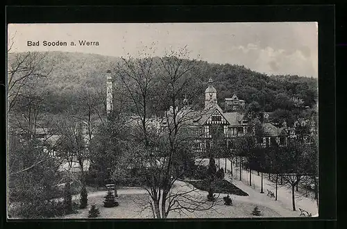 AK Bad Sooden a. Werra, Ortsansicht mit Hügeln