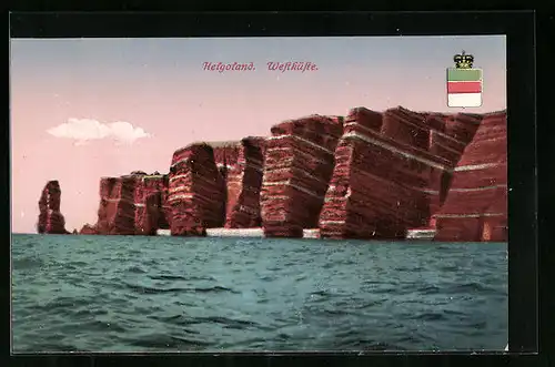 AK Helgoland, Westküste bei ruhiger See
