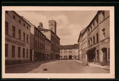 AK Moosburg, Herrenstrasse am Gasthof zum Unterleissbräu