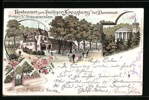 Lithographie Darmstadt, Restaurant zum Heiligen Kreuzberg