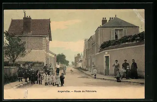 AK Angerville, Route de Pithiviers