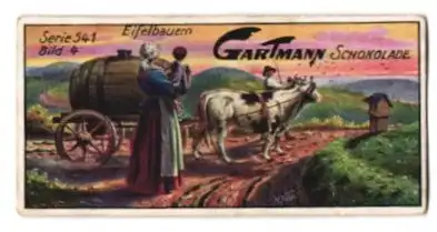 Sammelbild Gartmann-Schokolade, Bilder aus der Eifel, Serie 541, Bild 4, Eifelbauern