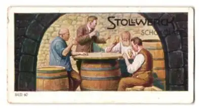 Sammelbild Stollwerck Schokolade, Der deutsche Rhein, Bild Nr. 60, Vier Kenner