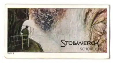 Sammelbild Stollwerck Schokolade, Der deutsche Rhein, Bild Nr. 3, der Hinterrhein durchtost die Hölle