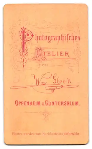 Fotografie Wm. Glock, Oppenheim, Bürgerliche Dame mit Halskette