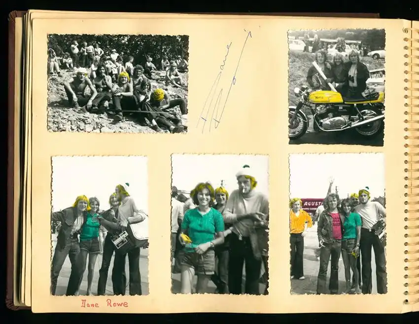 Fotoalbum mit 93 Fotografien, Motorrad-Rennen Brno, Grand Prix der Tschechoslowakei 1975, Yamaha, Harley, Norton, Honda 14