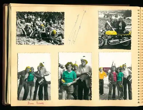 Fotoalbum mit 93 Fotografien, Motorrad-Rennen Brno, Grand Prix der Tschechoslowakei 1975, Yamaha, Harley, Norton, Honda