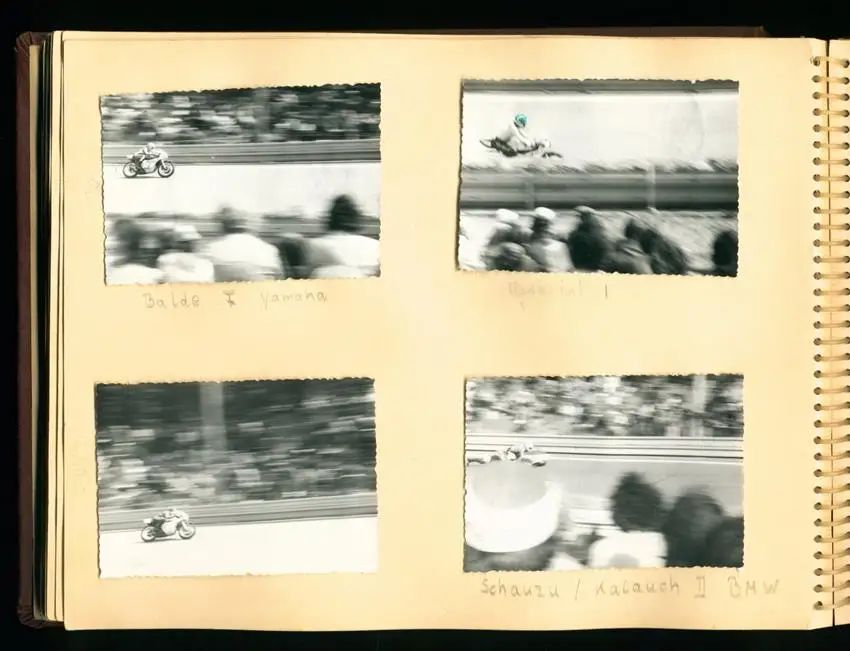 Fotoalbum mit 93 Fotografien, Motorrad-Rennen Brno, Grand Prix der Tschechoslowakei 1975, Yamaha, Harley, Norton, Honda 20