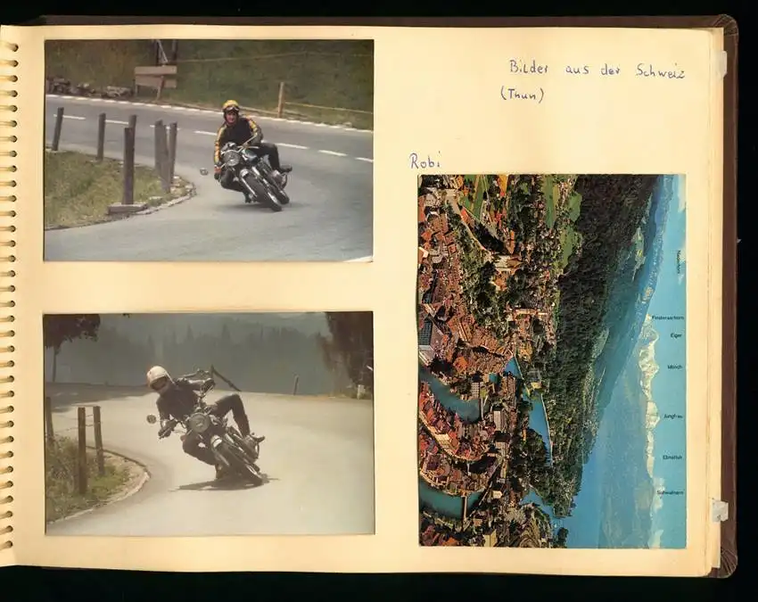 Fotoalbum mit 93 Fotografien, Motorrad-Rennen Brno, Grand Prix der Tschechoslowakei 1975, Yamaha, Harley, Norton, Honda 21