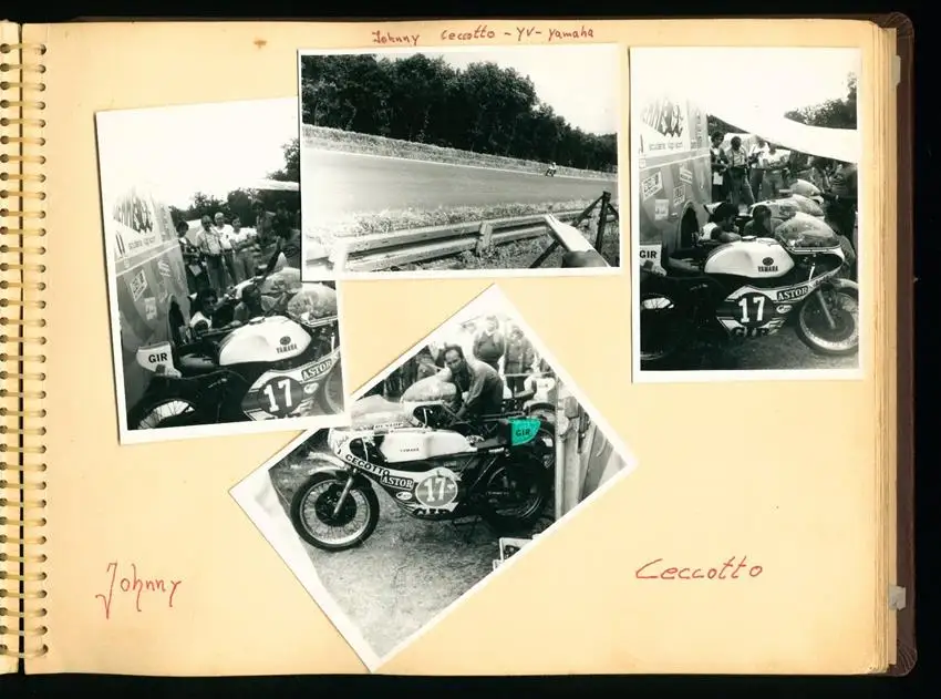 Fotoalbum mit 93 Fotografien, Motorrad-Rennen Brno, Grand Prix der Tschechoslowakei 1975, Yamaha, Harley, Norton, Honda 4