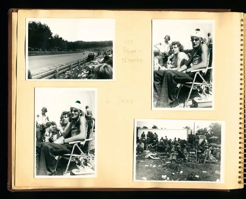 Fotoalbum mit 93 Fotografien, Motorrad-Rennen Brno, Grand Prix der Tschechoslowakei 1975, Yamaha, Harley, Norton, Honda 7