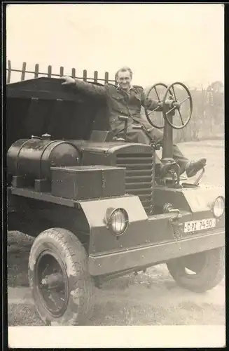 Fotografie Militär Tschechoslowakei, Lastwagen, LKW-Muldenkipper ohne Führerhaus