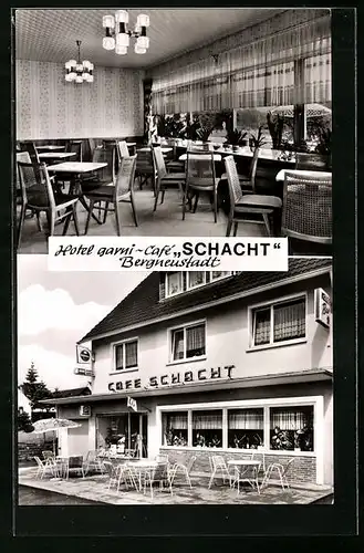 AK Bergneustadt, Hotel & Cafe Schacht, Kölner Strasse 167