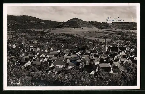 AK Donzdorf, Blick über Dächer des Dorfes