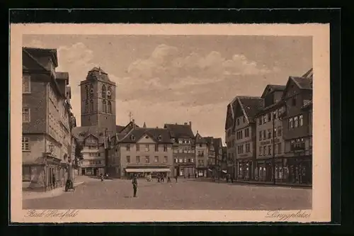 AK Bad Hersfeld, Linggplatz mit Fussgängern