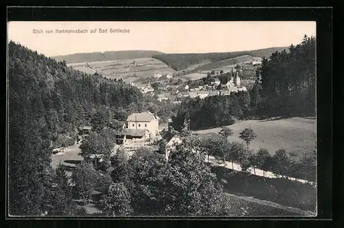 AK Bad Gottleuba, Blick von Hartmannsbach