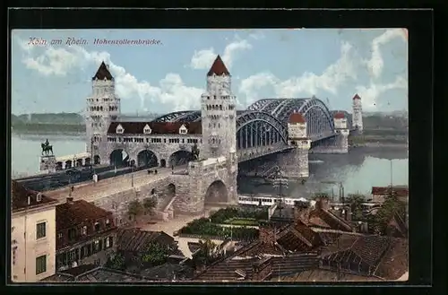 AK Köln am Rehin, Hohenzollernbrücke