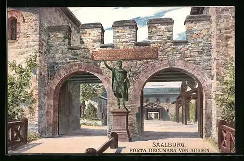 AK Saalburg, Porta Decumana von aussen