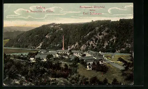 AK Lehna b. Neumühle / Elster, Restaruant Willischtal