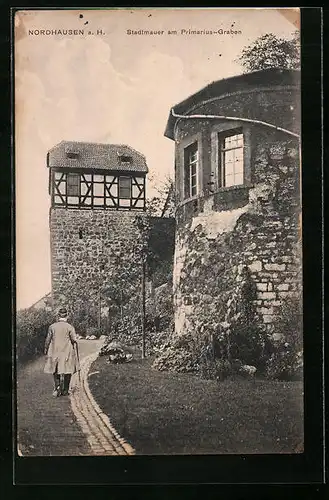 AK Nordhausen a. H., Stadtmauer am Primarius-Graben