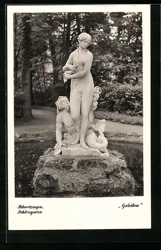 AK Schwetzingen, Schlossgarten, Skulptur Galathea