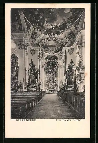 AK Roggenburg, Innenansicht der Kirche