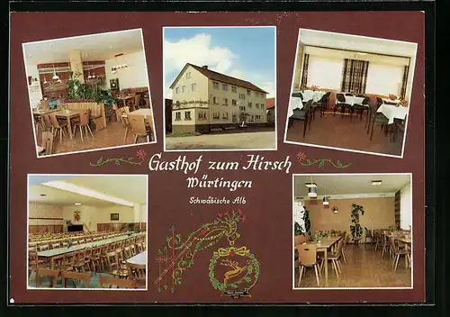 AK Würtingen /Schwäb. Alb, Gasthof zum Hirsch