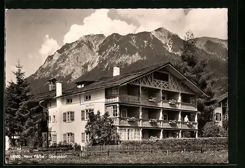 AK Oberstdorf /Bayr. Allgäu, Hotel Haus Färbe
