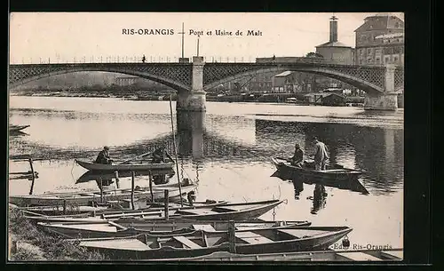 AK Ris-Orangis, Pont et Usine de Malt