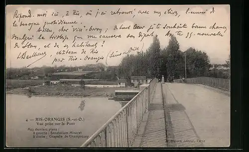 AK Ris-Orangis, Vue prise sur le Pont