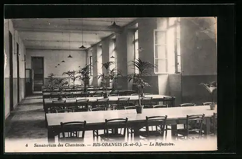 AK Ris-Orangis, Sanatorium des Cheminots - Le Refectoire