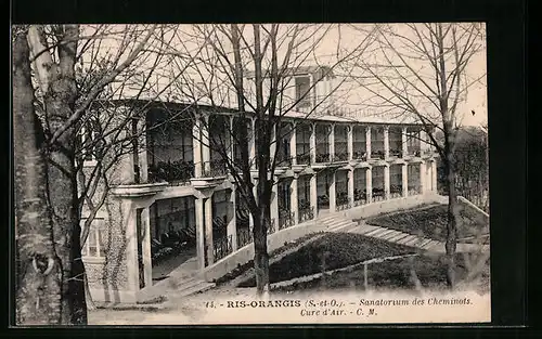 AK Ris-Orangis, Sanatorium des Cheminots - Cure d`Air