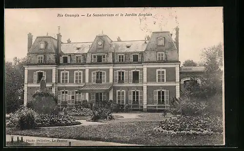 AK Ris-Orangis, Sanatorium des Cheminots et le Jardin Anglais