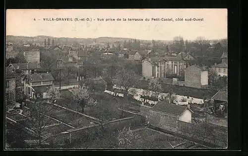 AK Villa-Draveil, Vue prise de la terrasse du Petit-Castel, cote sud-Ouest