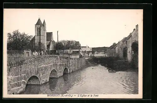 AK Morigny, L`Eglise et le Pont