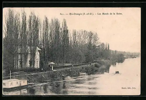 AK Ris-Orangis, Les Bords de la Seine