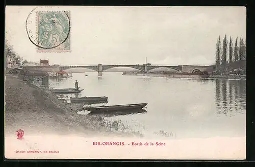 AK Ris-Orangis, Bords de la Seine