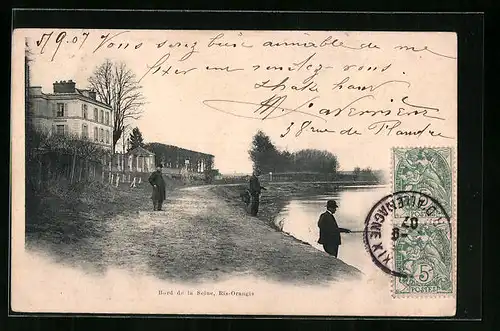 AK Ris-Orangis, Bord de la Seine