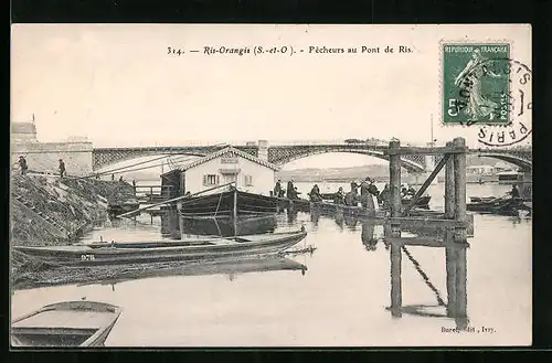 AK Ris-Orangis, Pêcheurs au Pont de Ris