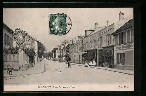 AK Ris-Orangis, La Rue du Pont