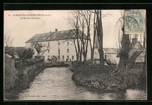 AK St-Martin-de-Nigelles, Le Moulin Fervache