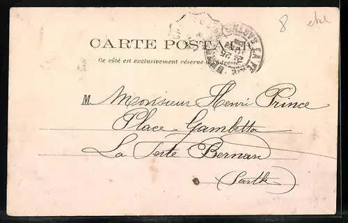 AK Courtalain, La rue de Châteaudun