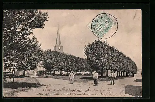 AK Saint-Léger-des-Aubées, La Place