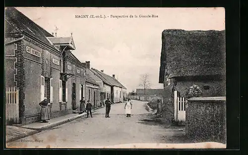 AK Magny, Perspective de la Grande-Rue