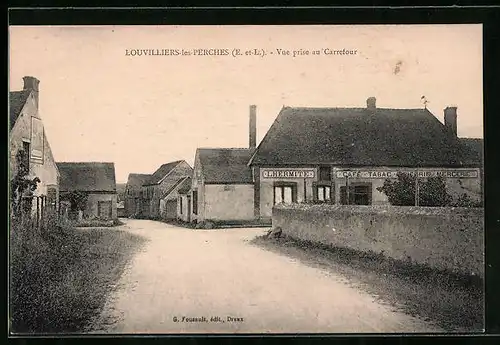 AK Louvilliers-les-Perches, Vue prise au Carrefour