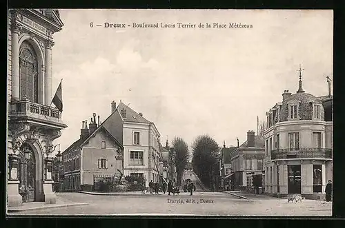 AK Dreux, Boulevard Louis Terrier de la Place Metezeau